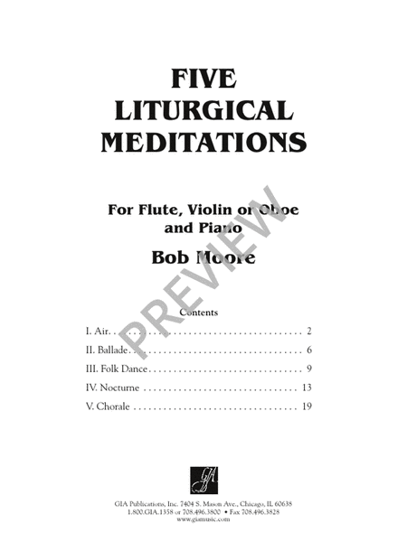 Five Liturgical Meditations image number null