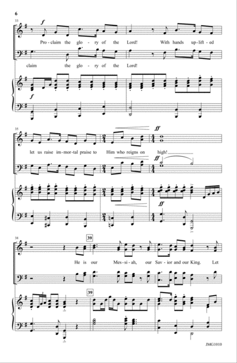 Proclaim the Glory of the Lord! 4-Part scores gallery preview page 6