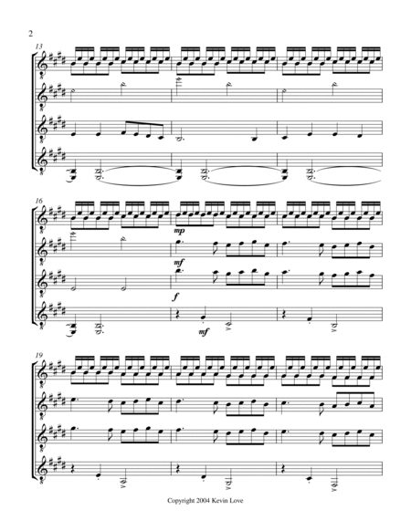 Ding Dong merrily on High (Guitar Quartet) - Score and Parts image number null