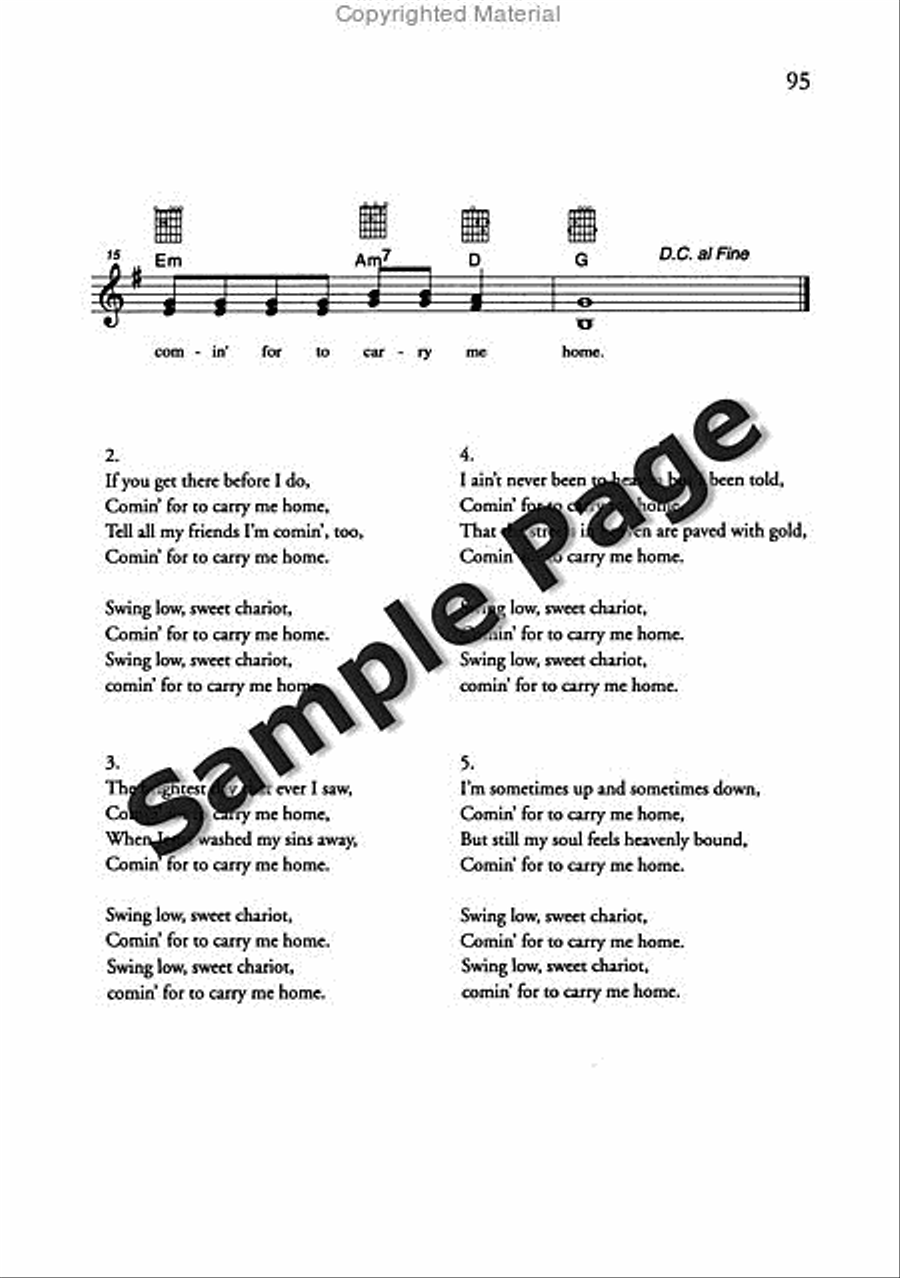 Best of Spirituals & Gospels Acoustic Guitar scores gallery preview page 96
