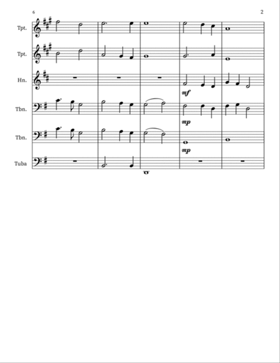 Nearer, My God to Thee Brass Band scores gallery preview page 2