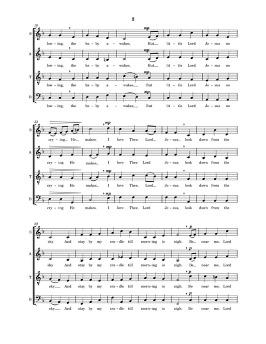 Away in a Manger (SATB a cappella) image number null
