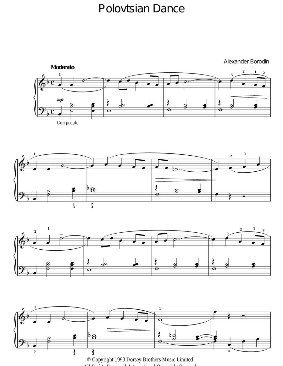 Polovtsian Dance Polovtsian Dance Voice scores gallery preview page 1