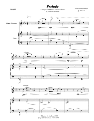 Scriabin: Prelude Op. 11 No. 2 for Oboe d'Amore & Piano
