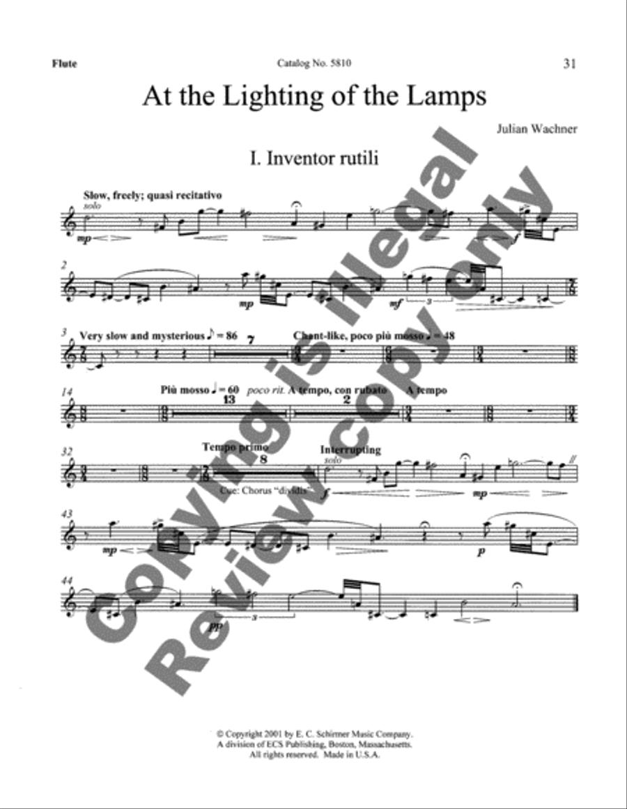 At the Lighting of the Lamps 4-Part scores gallery preview page 5