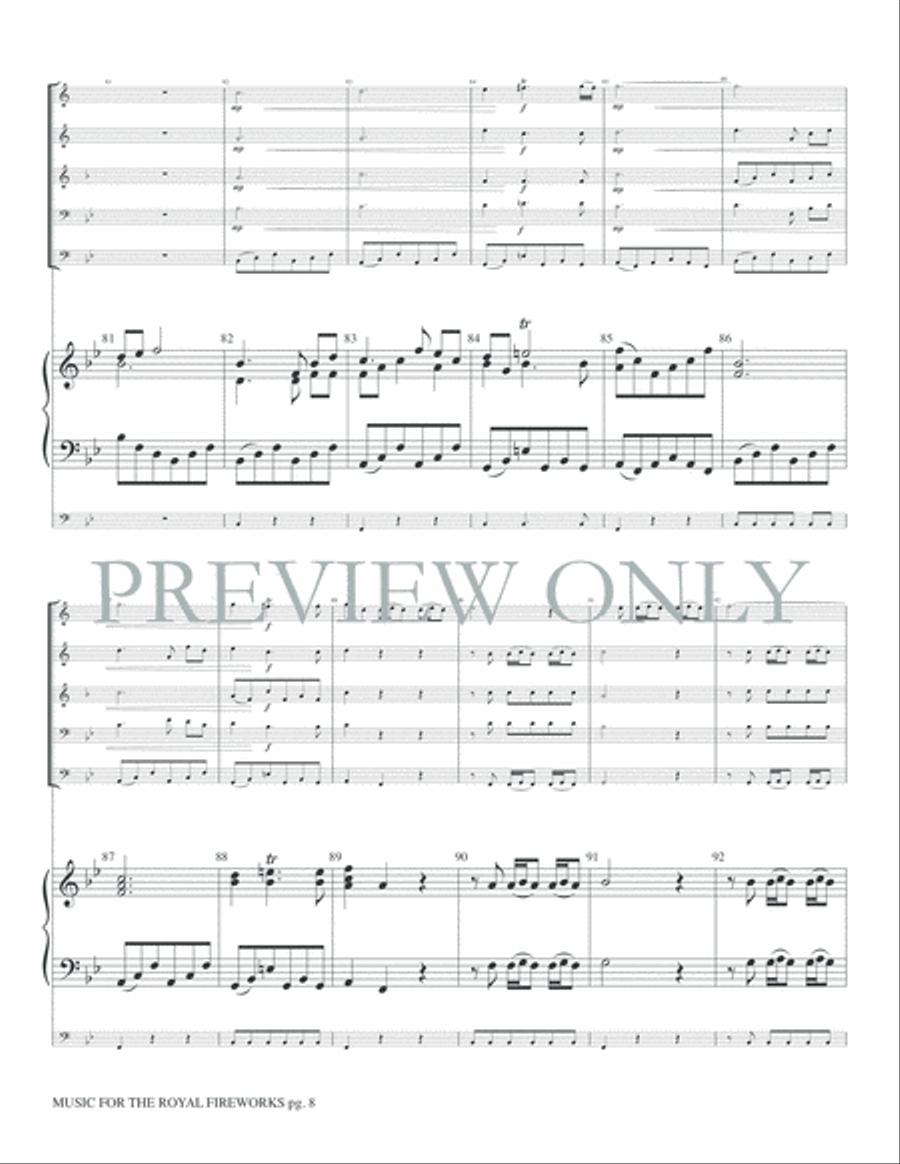 Music for the Royal Fireworks Brass Ensemble scores gallery preview page 10