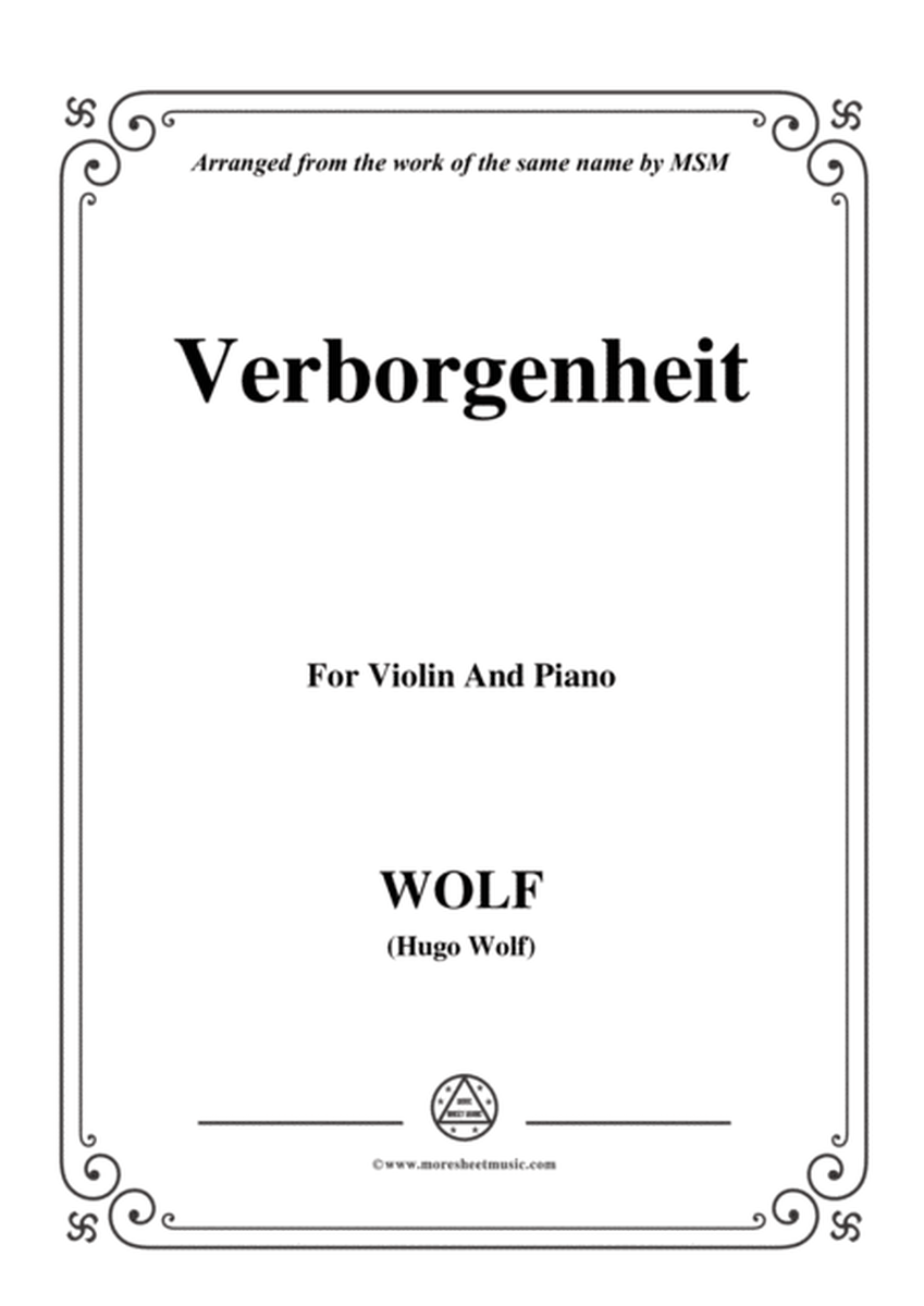 Wolf-Verborgenheit, for Violin and Piano image number null