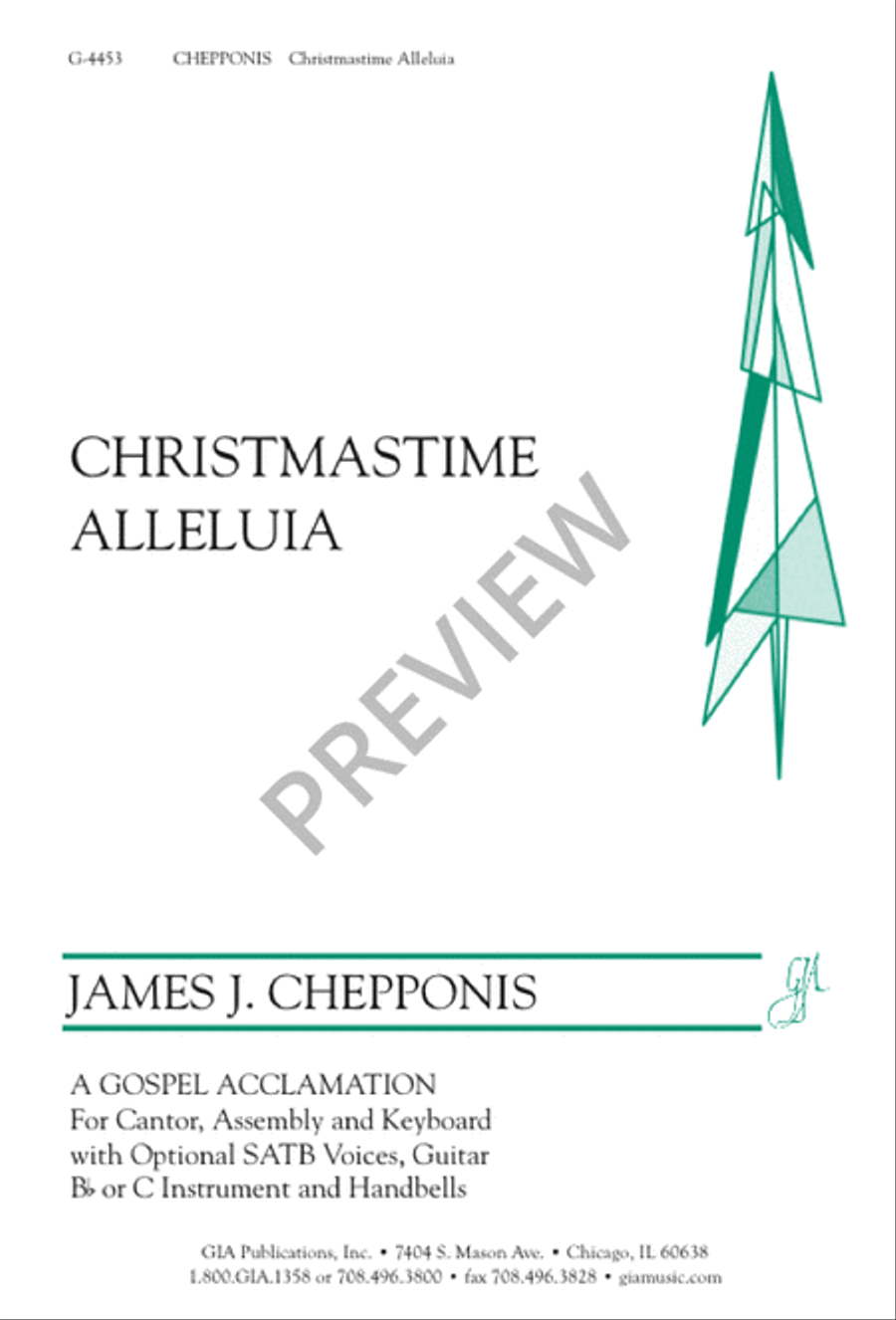 Christmastime Alleluia 4-Part scores gallery preview page 1