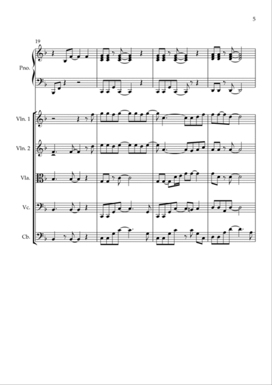 Mr. Crowley Piano Quintet scores gallery preview page 5