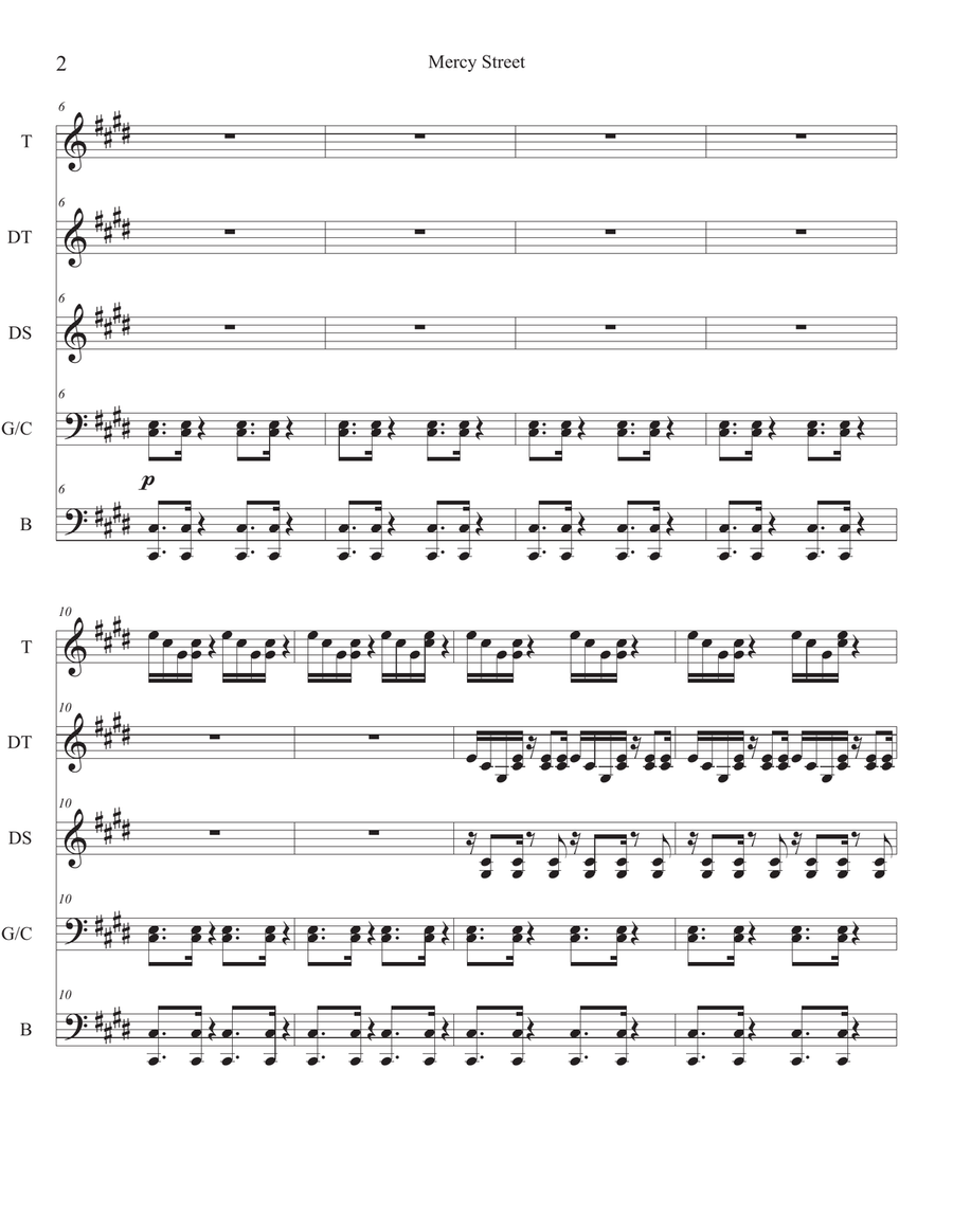 Mercy Street Percussion Ensemble scores gallery preview page 2