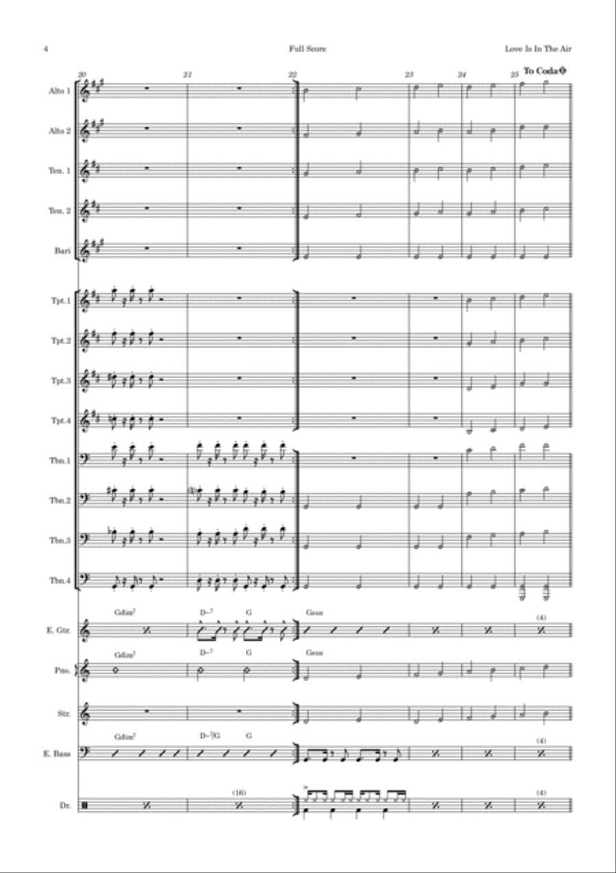 Love Is In The Air Jazz Ensemble scores gallery preview page 4