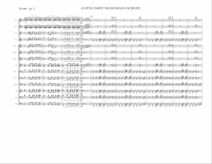 A Little Party Never Killed Nobody (all We Got) Marching Band scores gallery preview page 2