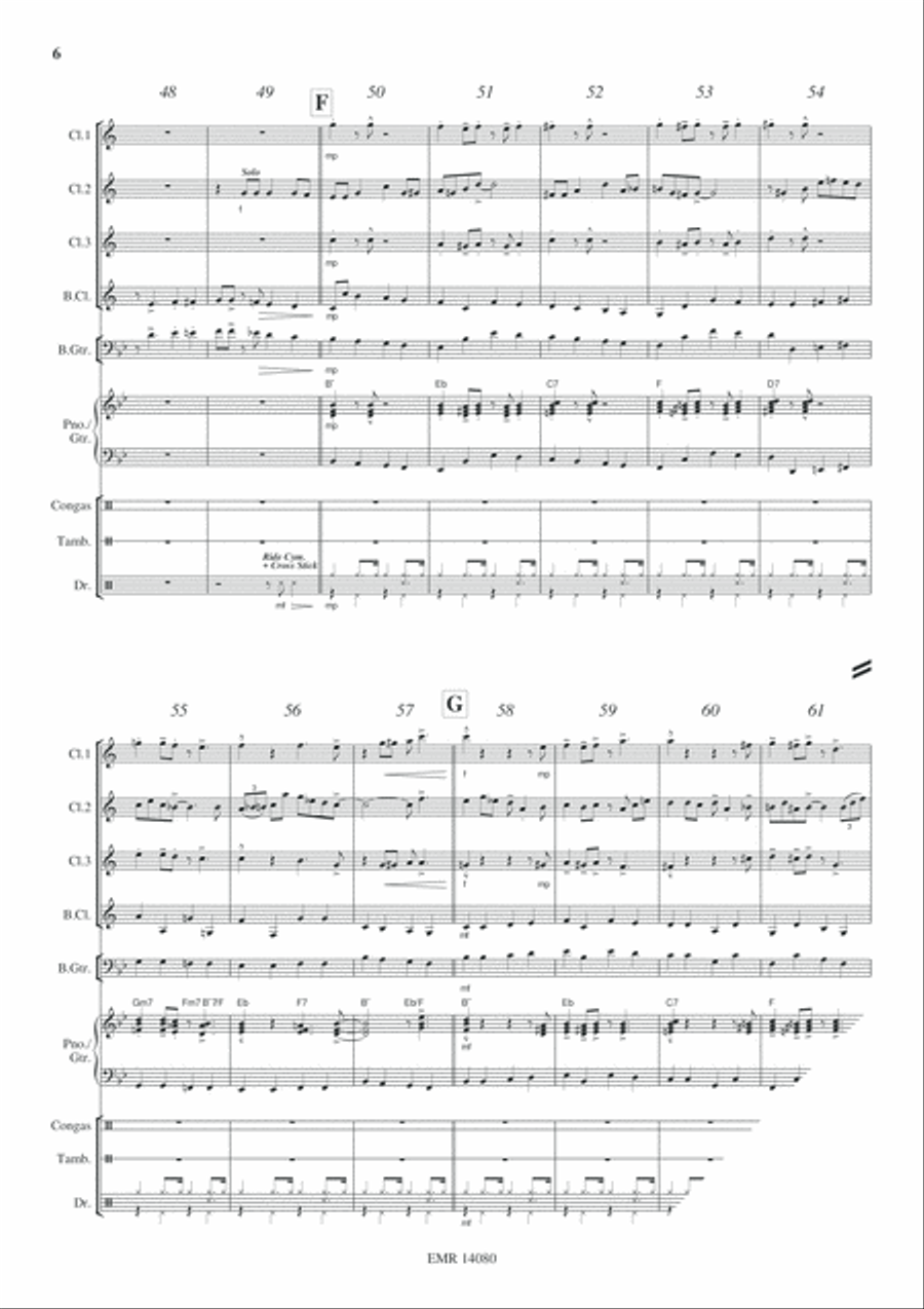 A Merry Christmas Clarinet Quartet scores gallery preview page 7