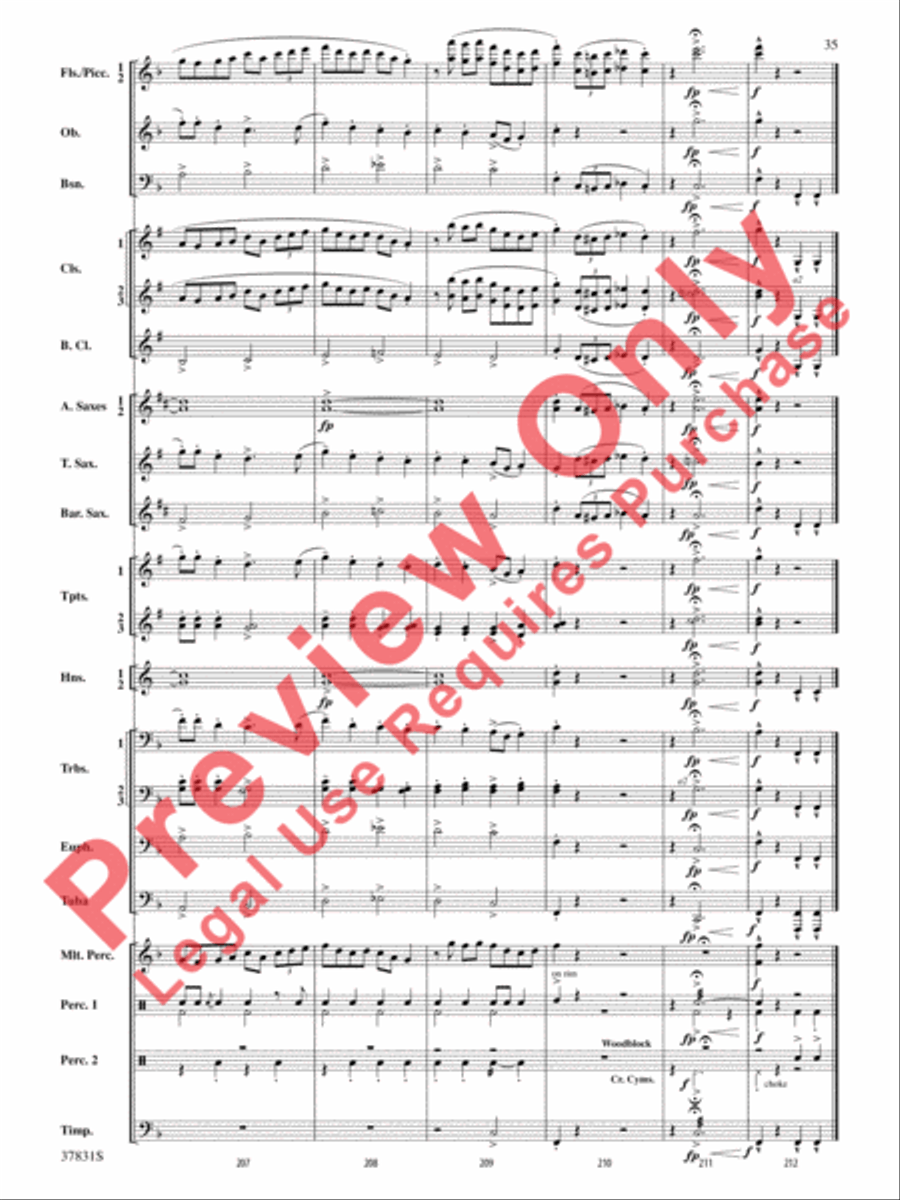 Saddle Up! Saddle Up! Concert Band scores gallery preview page 36