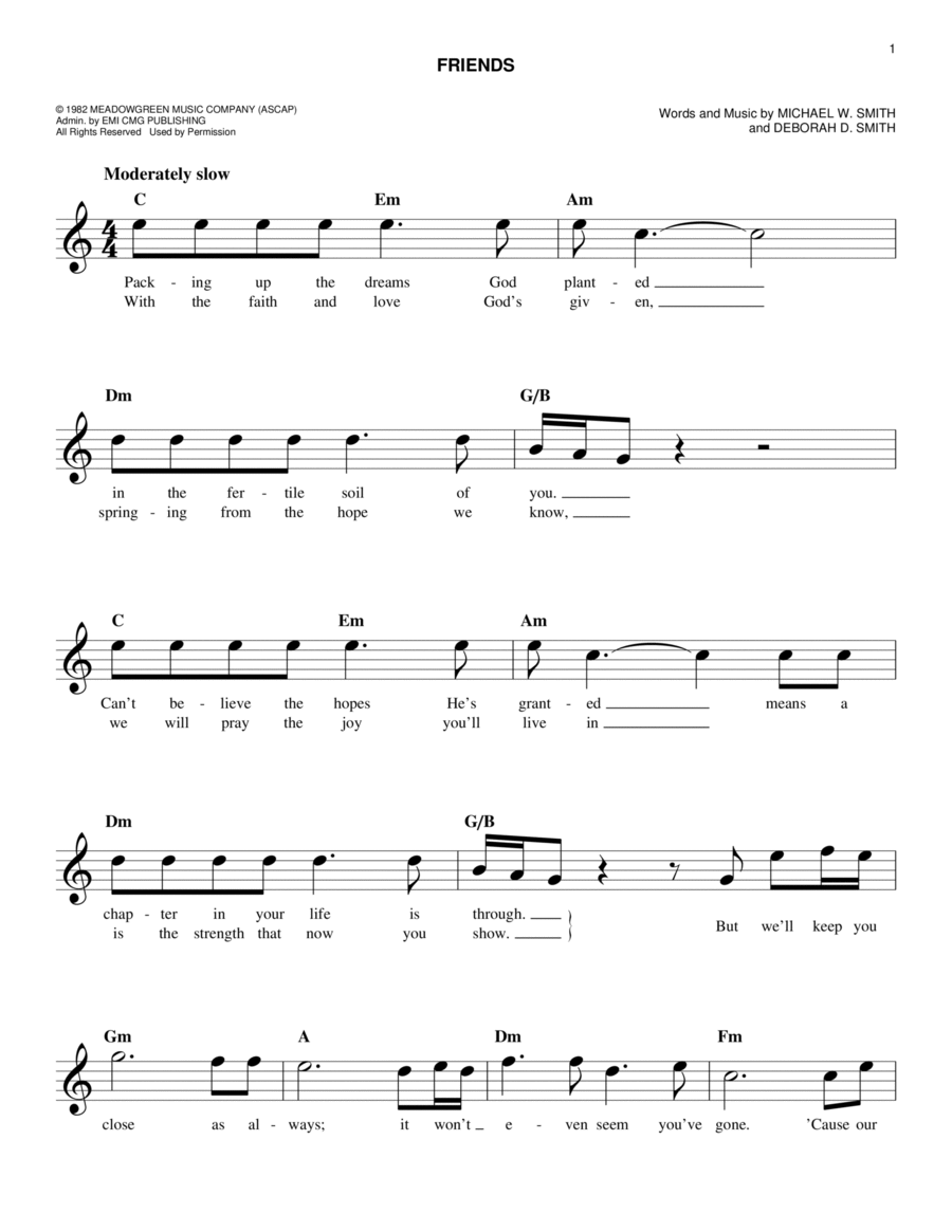 Friends Friends Piano scores gallery preview page 1