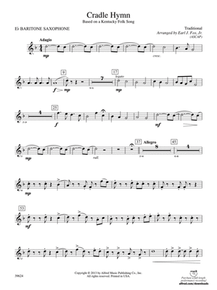 Cradle Hymn: E-flat Baritone Saxophone