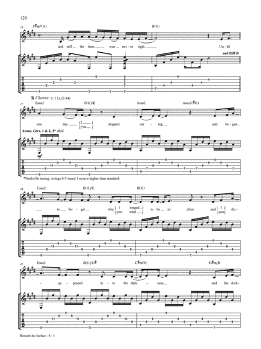 Beneath the Silence Guitar Tablature scores gallery preview page 3