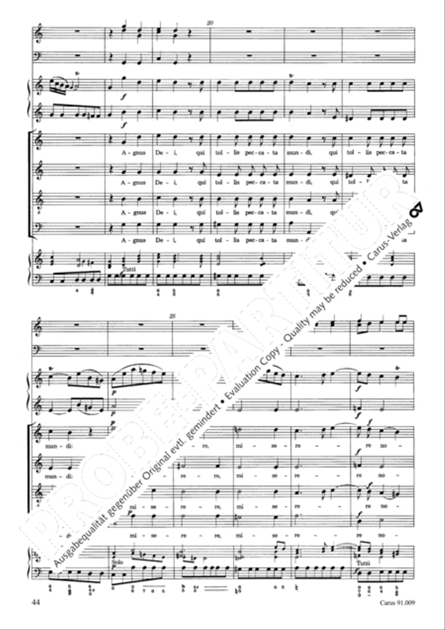 Missa Sancti Gabrielis 4-Part scores gallery preview page 47