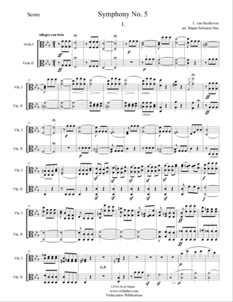 Seven Masterworks from the Orchestral Repertoire for Two Violas String Duet scores gallery preview page 3