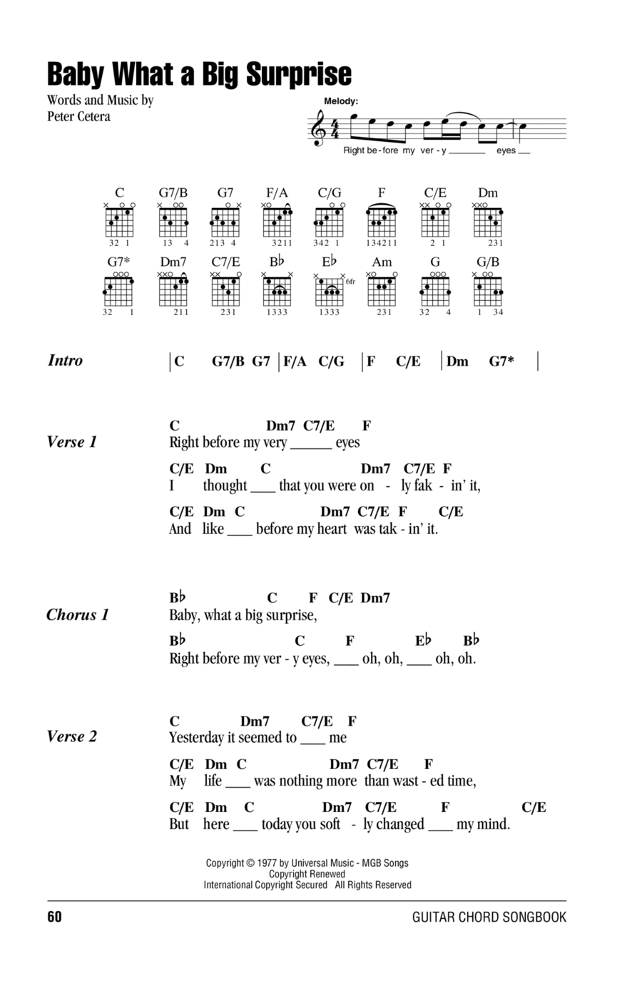 Baby What A Big Surprise Acoustic Guitar scores gallery preview page 1