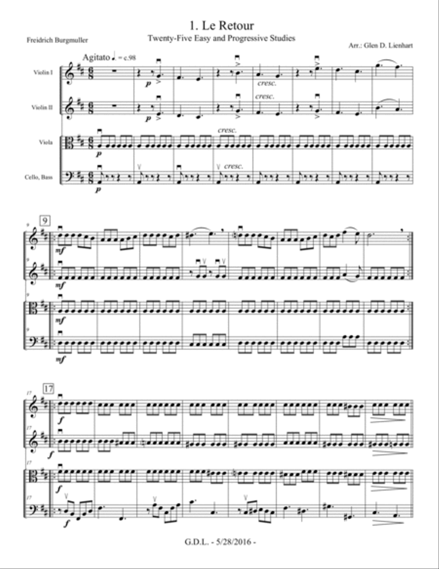 GRADED ENSEMBLES FOR STRINGS - VOLUME IV String Quartet scores gallery preview page 2
