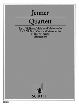 Book cover for String Quartet In F Score & Parts