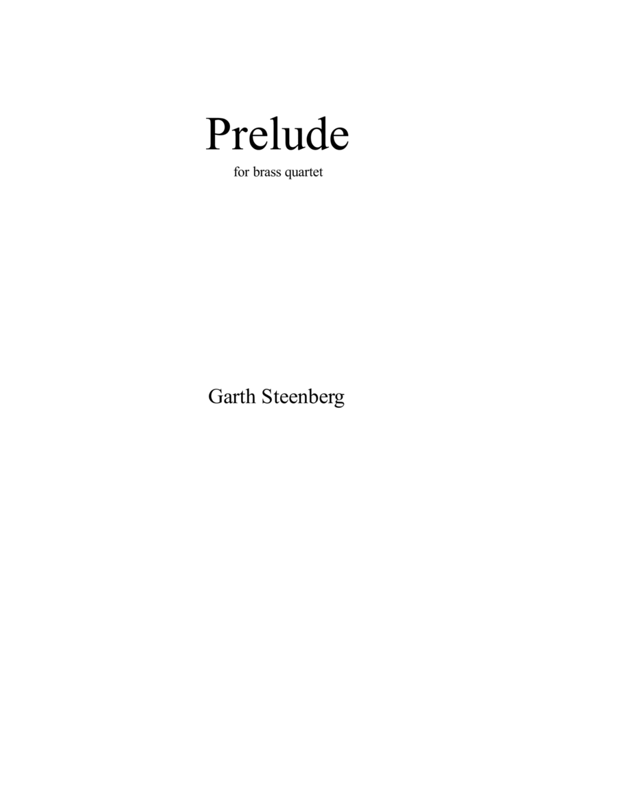 Prelude for Brass Quartet Brass Quartet scores gallery preview page 1