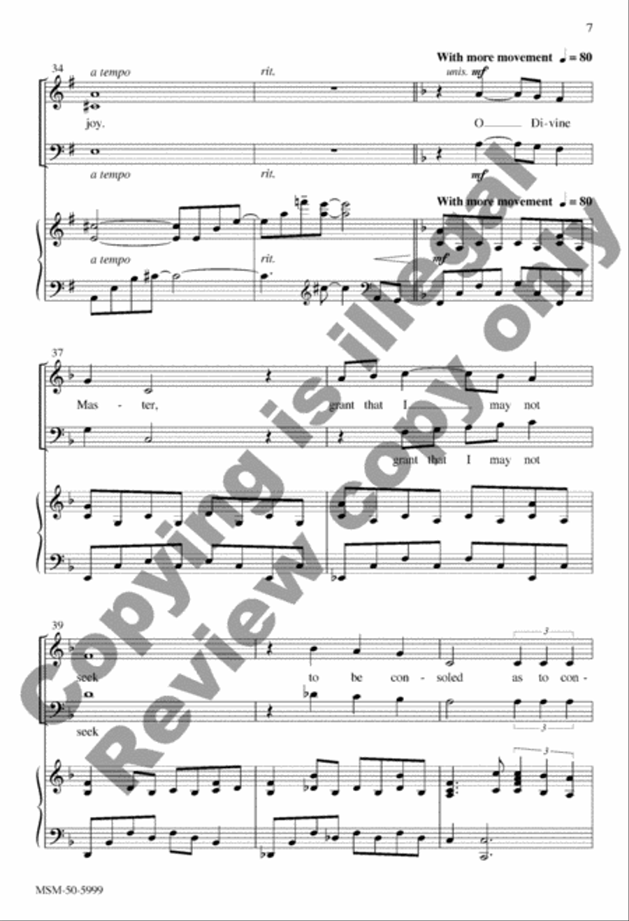 Make Me an Instrument of Your Peace 3-Part scores gallery preview page 6