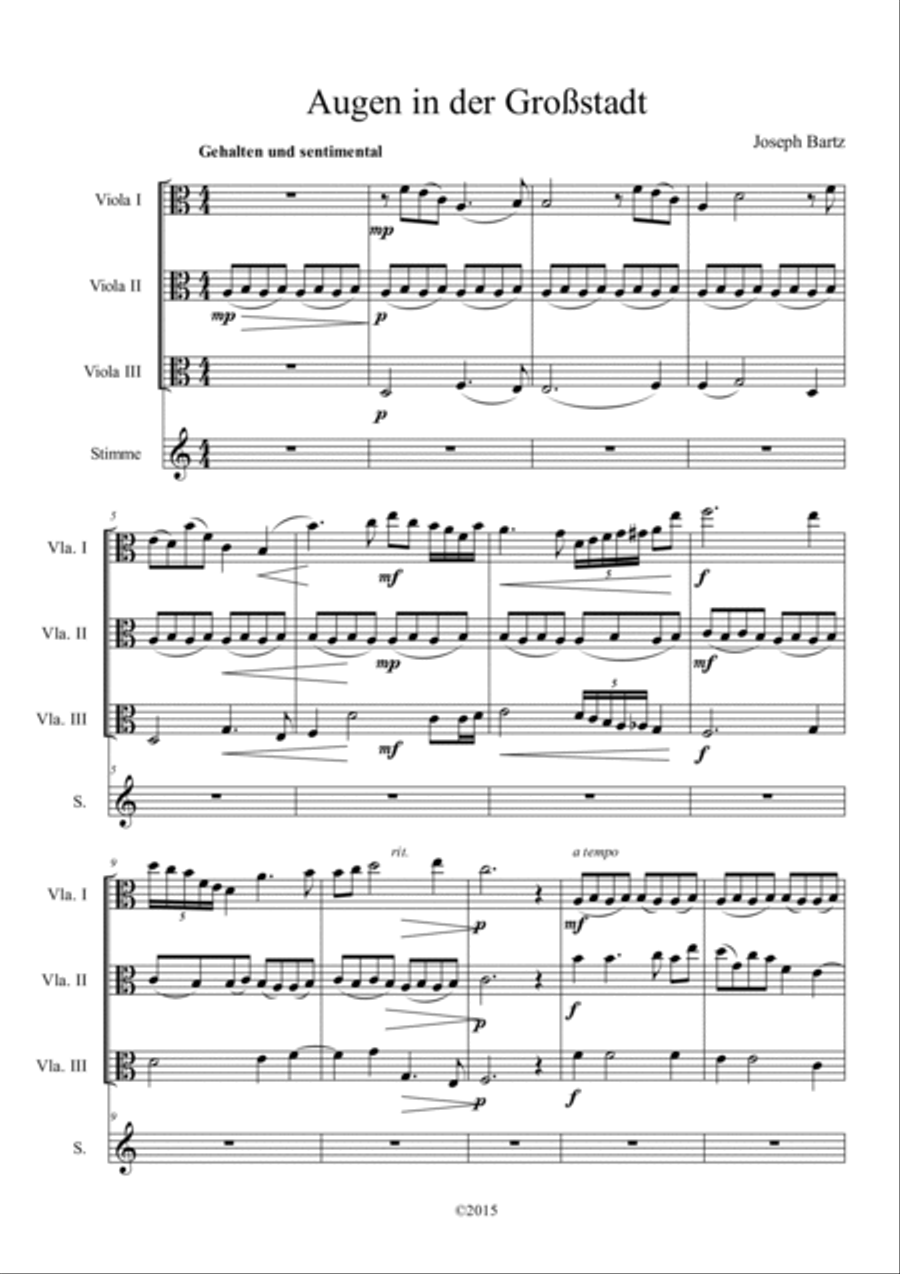 Augen in der Großstadt String Trio scores gallery preview page 4