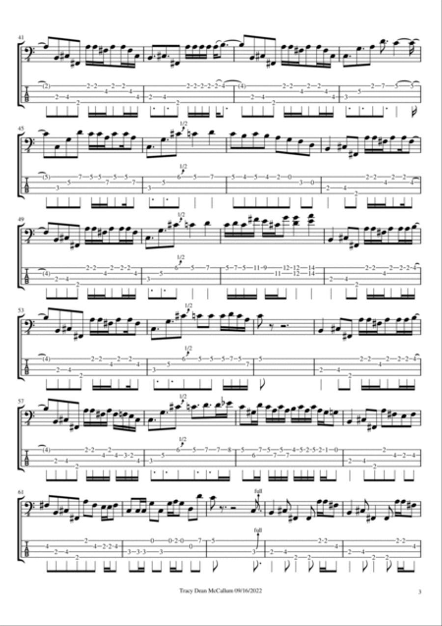 Yyz Guitar Tablature scores gallery preview page 3