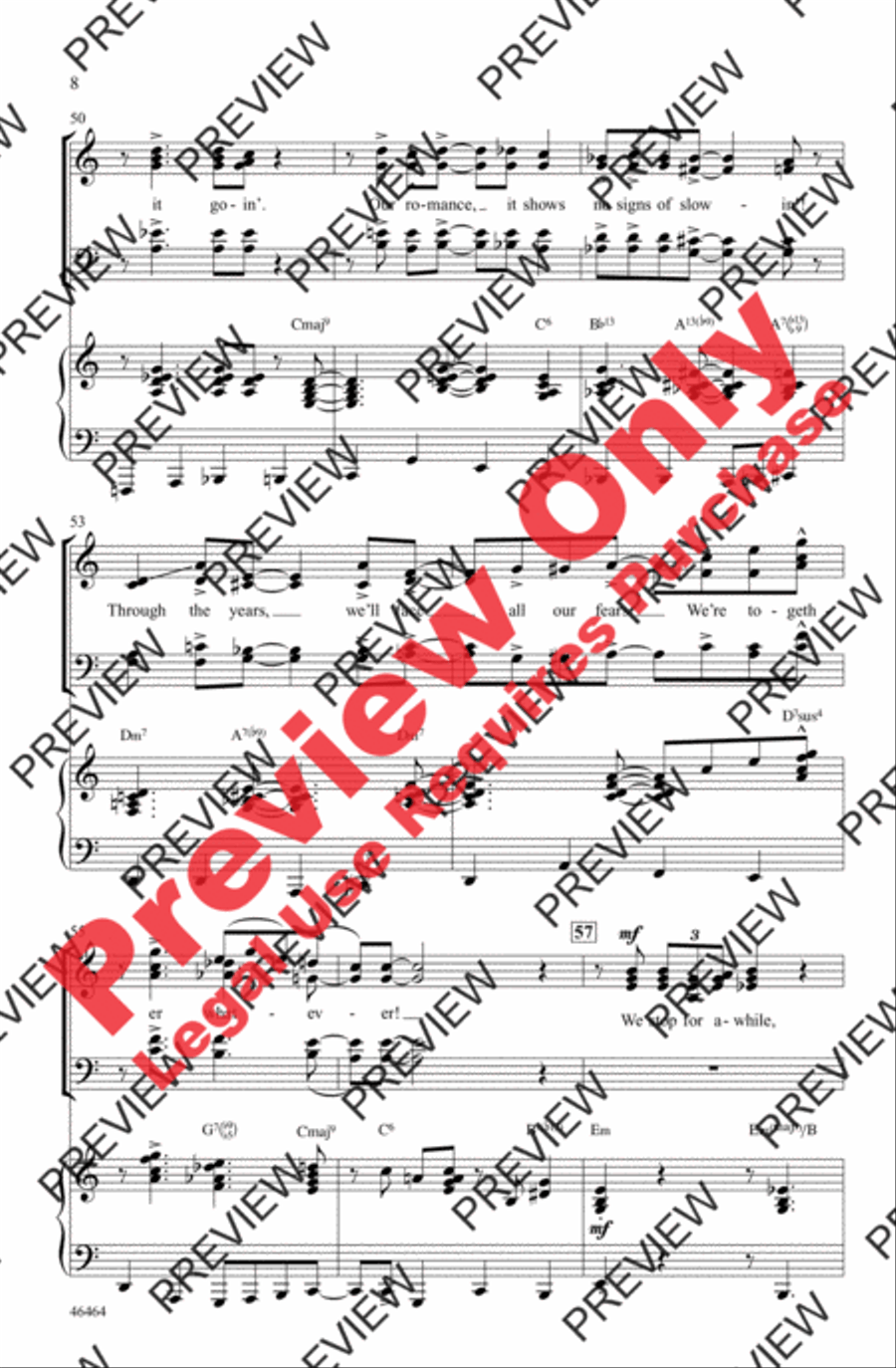 Walkin' My Baby Back Home 4-Part scores gallery preview page 8