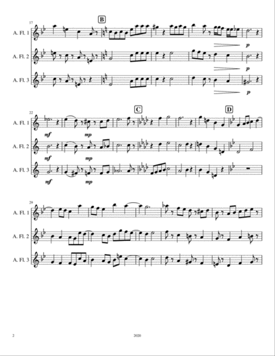 Funeral of a Bird Woodwind Trio scores gallery preview page 2