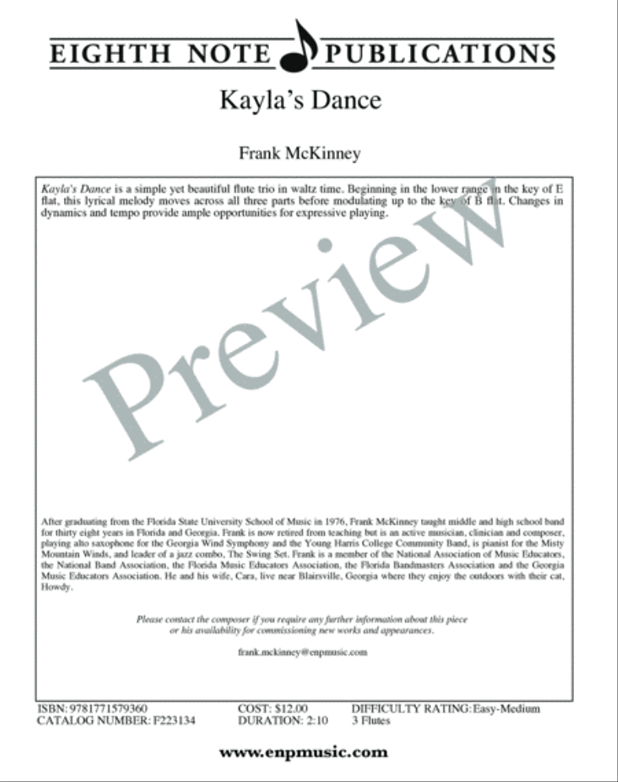 Kayla's Dance Small Ensemble scores gallery preview page 2