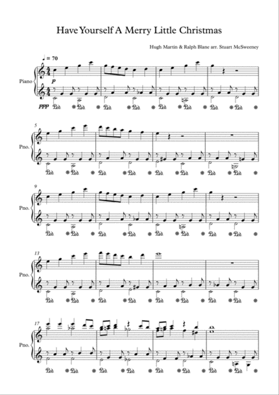 Have Yourself A Merry Little Christmas Piano Solo scores gallery preview page 2