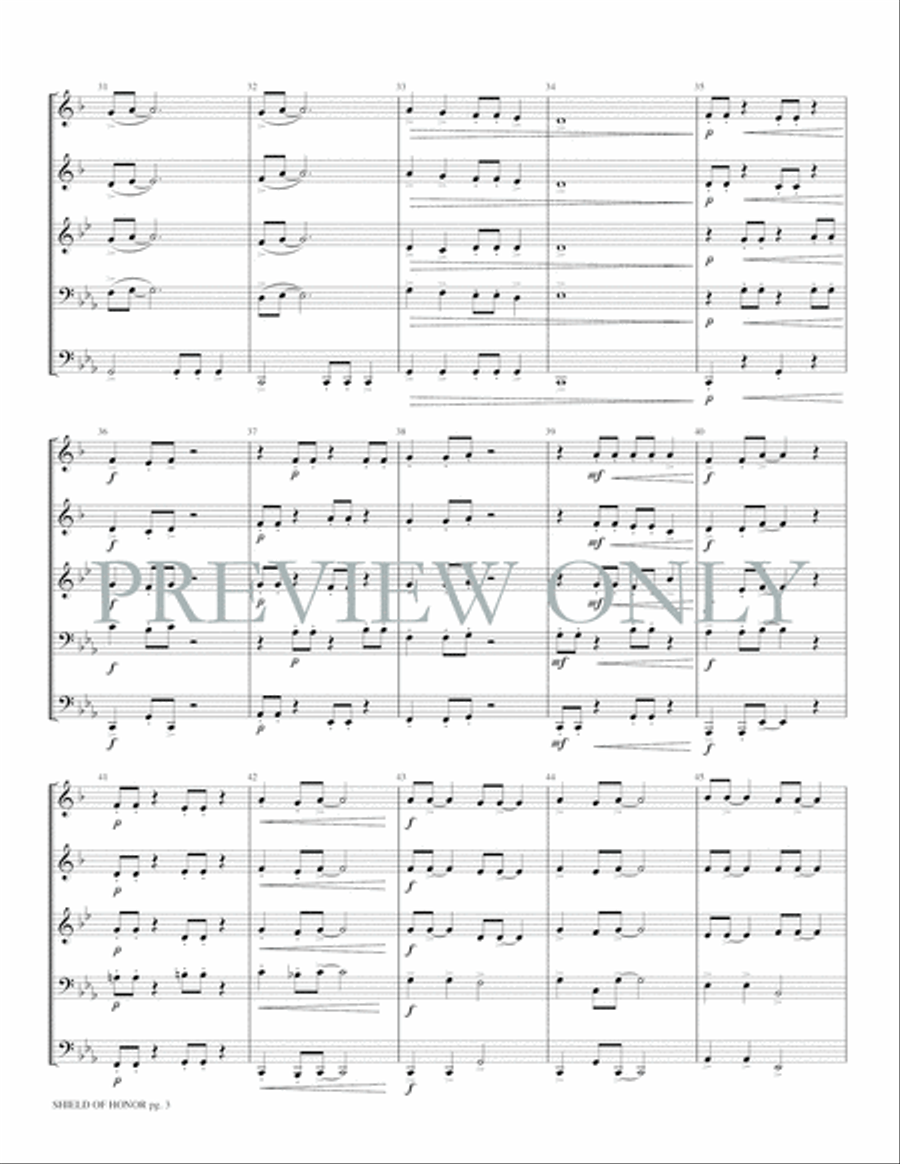 Shield of Honor Brass Ensemble scores gallery preview page 5