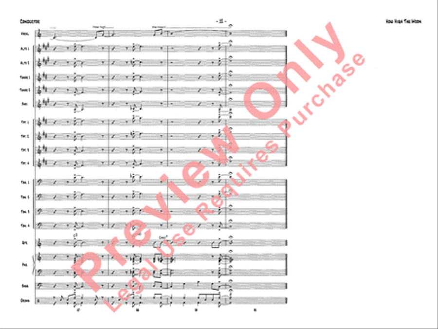 How High the Moon How High the Moon Jazz Ensemble scores gallery preview page 27