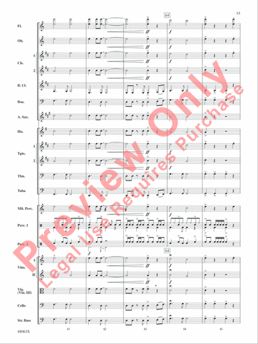 Danger Zone from Top Gun Full Orchestra scores gallery preview page 16