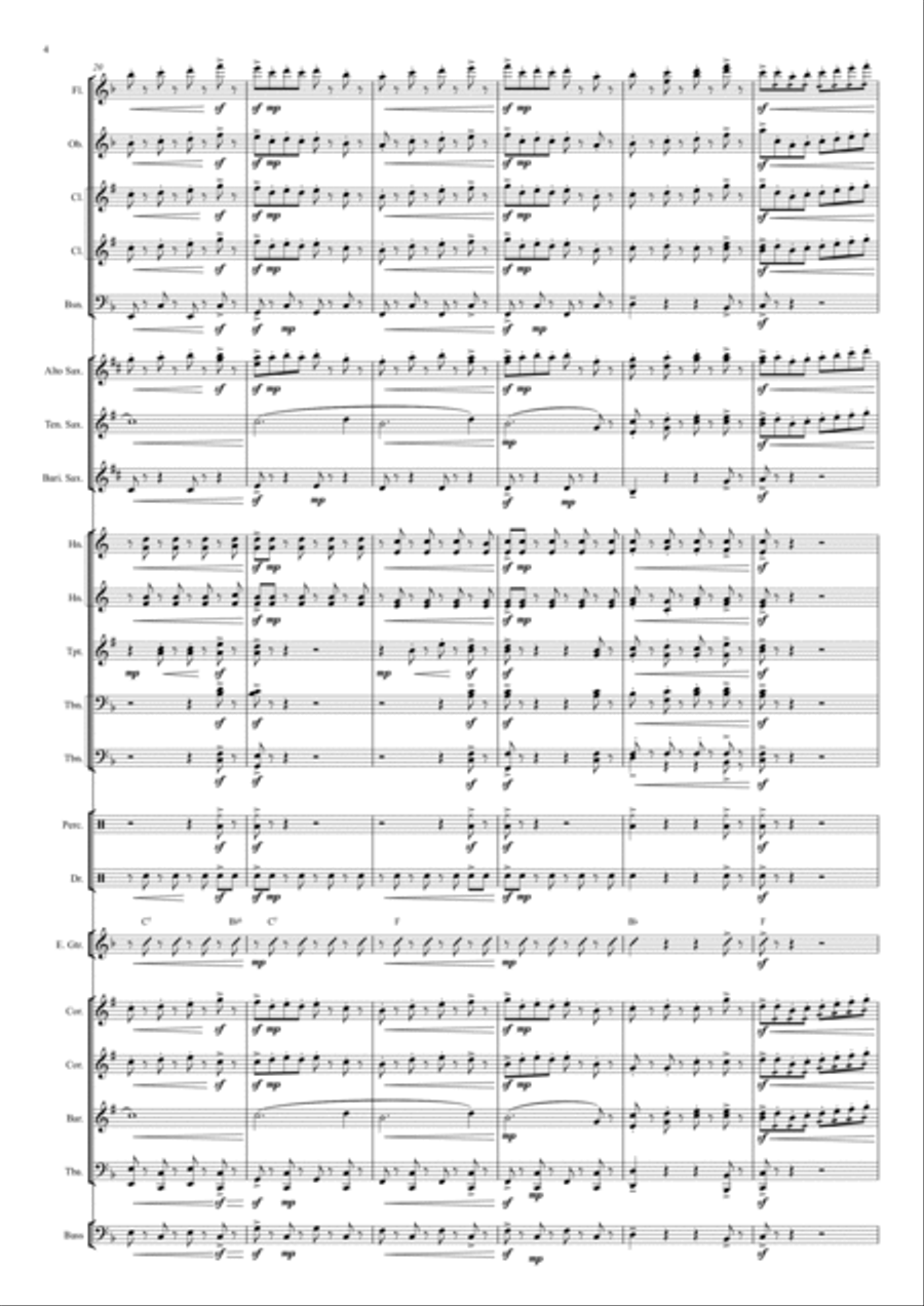 Bandits' Galop on Motives of an Operetta 'Prinz Methusalem', Op.378, for brass band concert Concert Band scores gallery preview page 5