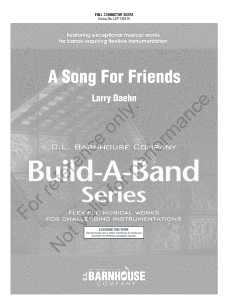 A Song For Friends Concert Band scores gallery preview page 2