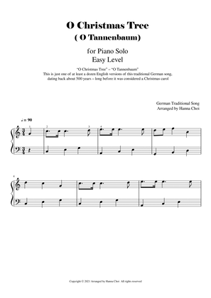 O Christmas Tree (O Tannenbaum) for Piano Solo - Easy Level
