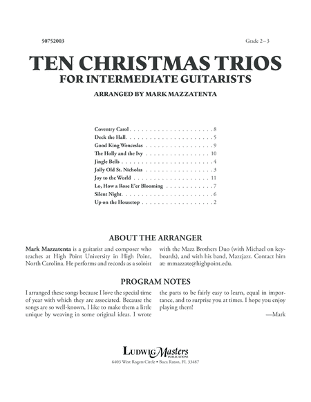 Ten Christmas Trios for Intermediate Guitarists image number null