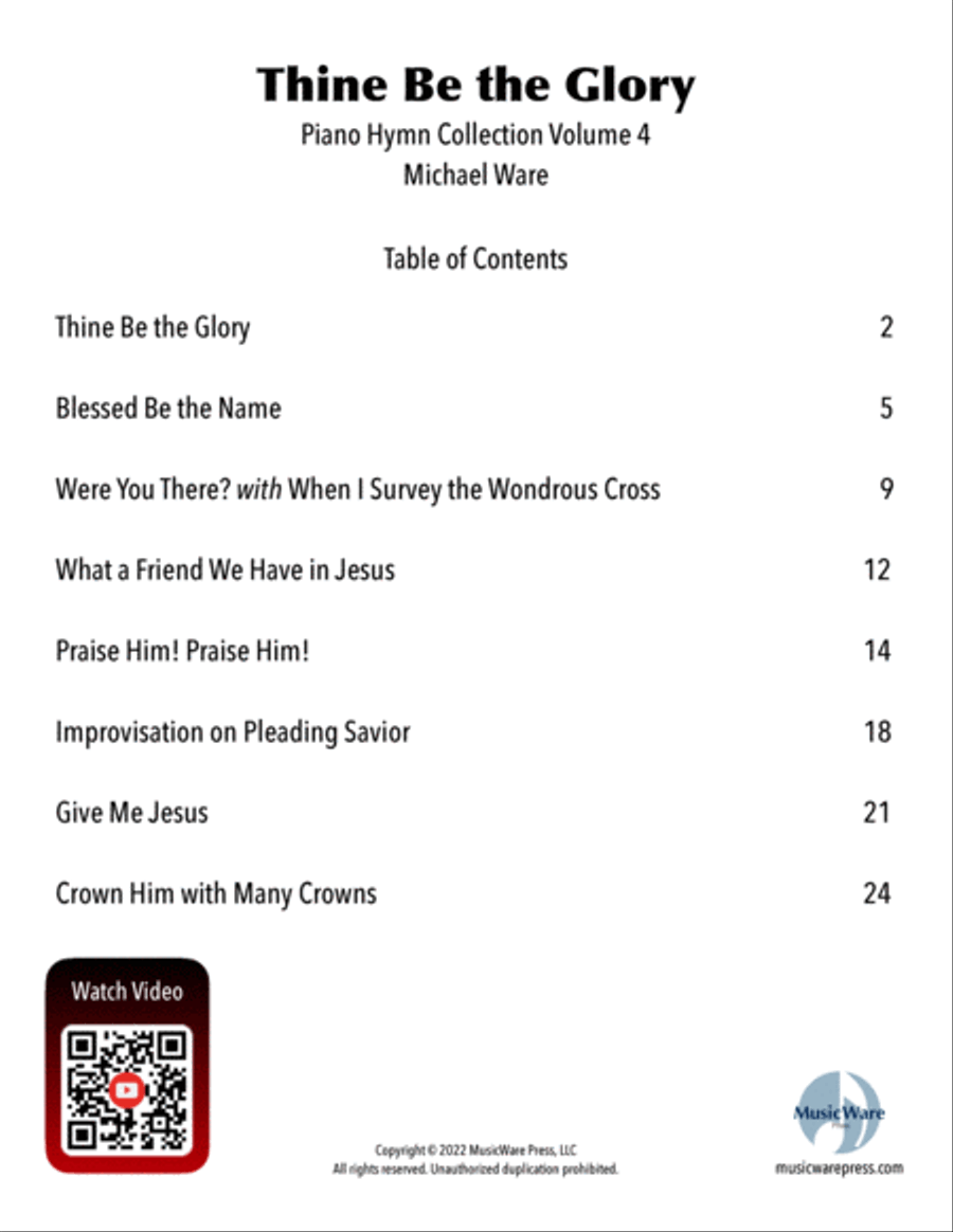 Thine Be the Glory | Piano Hymn Collection Volume 4 Piano Solo scores gallery preview page 2