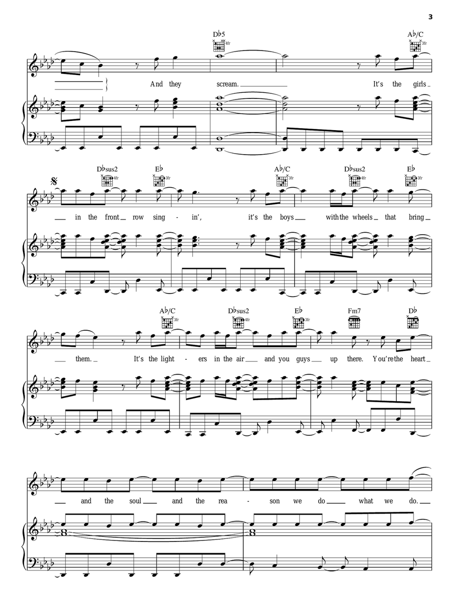 Here's To You Here's To You Piano, Vocal, Guitar scores gallery preview page 3