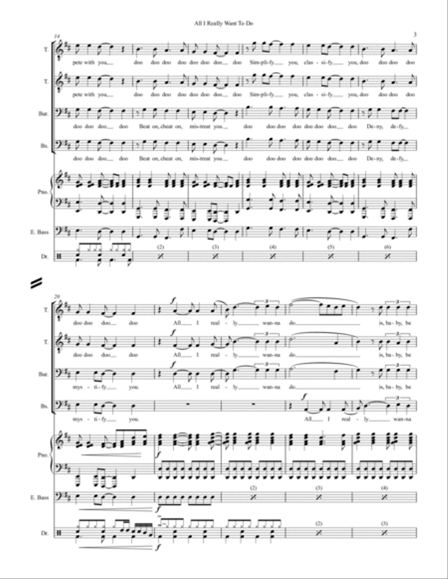 All I Really Want To Do Small Ensemble scores gallery preview page 3
