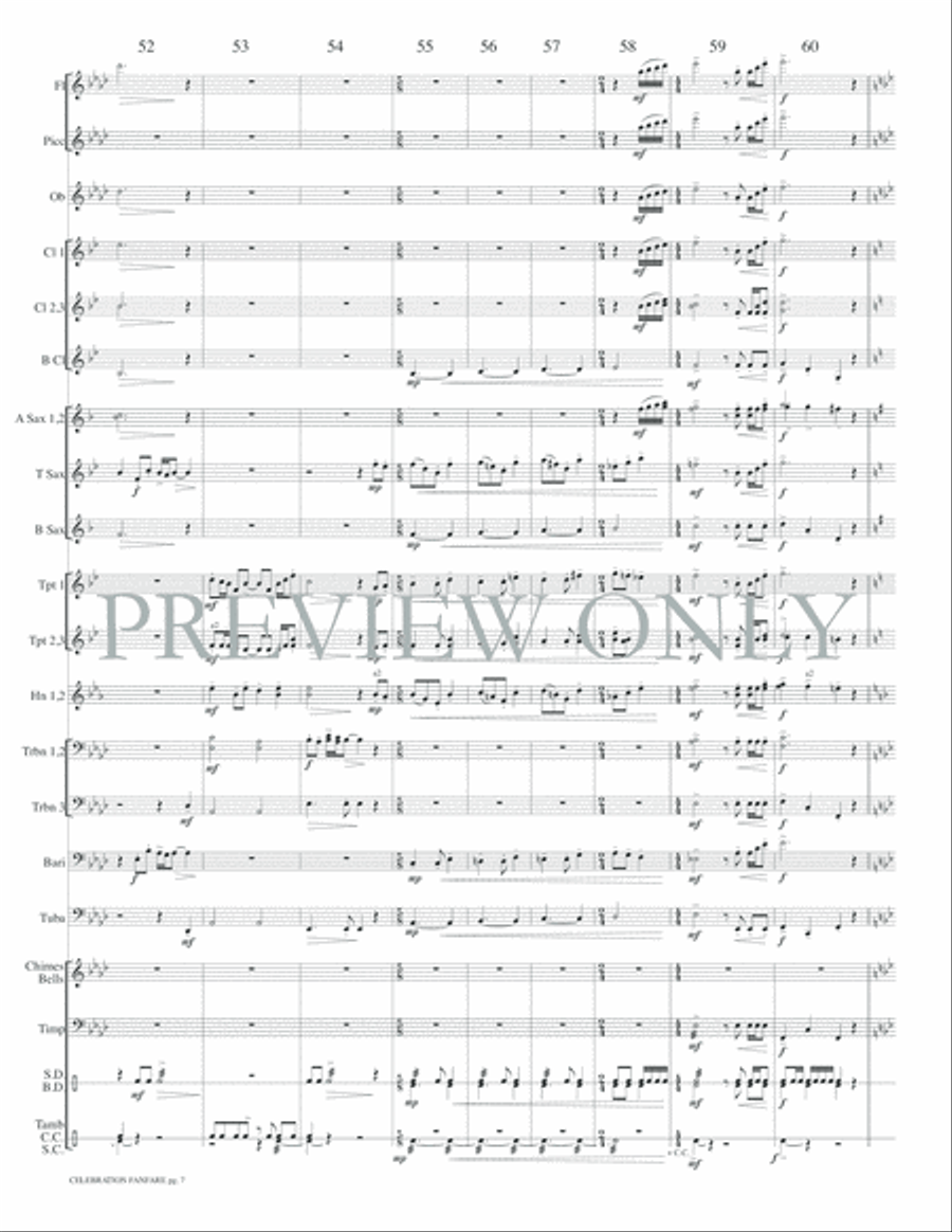 Celebration Fanfare Concert Band scores gallery preview page 10
