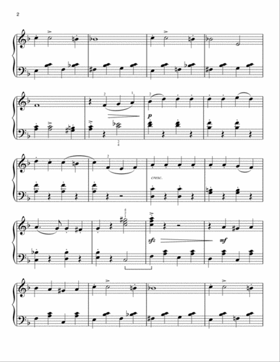 Liechtensteiner Polka [Classical version] (arr. Phillip Keveren) Easy Piano scores gallery preview page 2