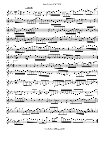 Trio sonatas BWV525-530 Arrangement for string quartet or woodwind quartet formations.