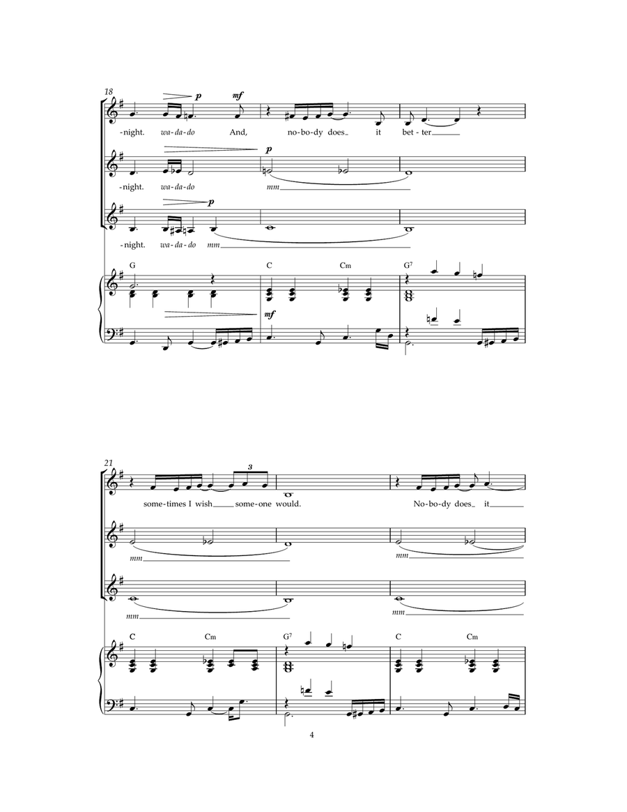 Nobody Does It Better Choir scores gallery preview page 4