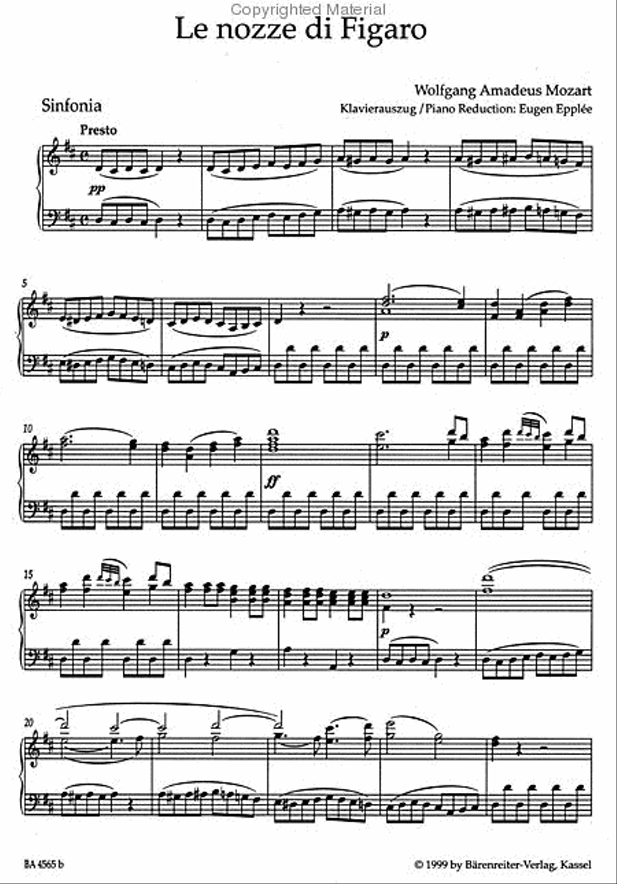 The Marriage Of Figaro, K. 492 Mixed Choir scores gallery preview page 3