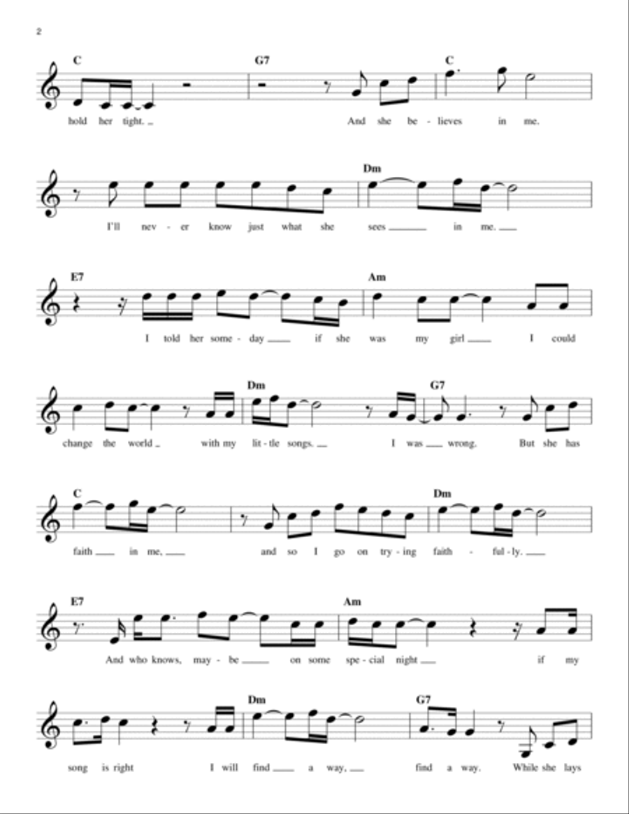 She Believes In Me Piano scores gallery preview page 2